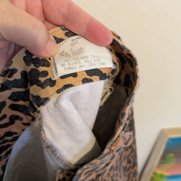 Vintage High Waisted Leopard Print Women's Mini Skirt -xs - Picture 4 of 7